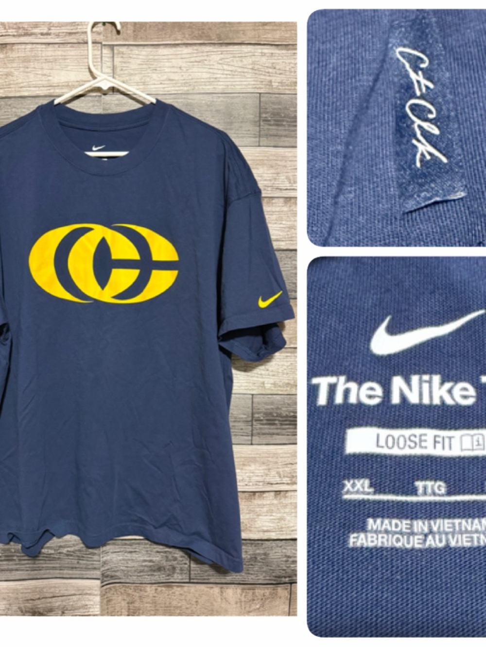 Nike Loose Fit Caitlin Clark T Shirt Unisex/Men’s XXL Navy Blue CC Logo